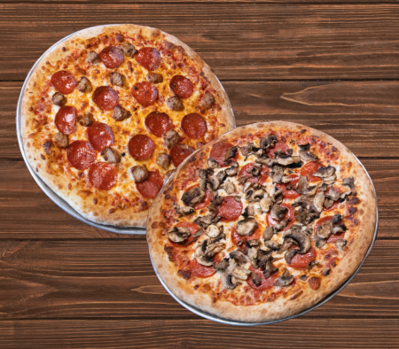 $18.99 - 2 Medium 2 Topping Pizzas